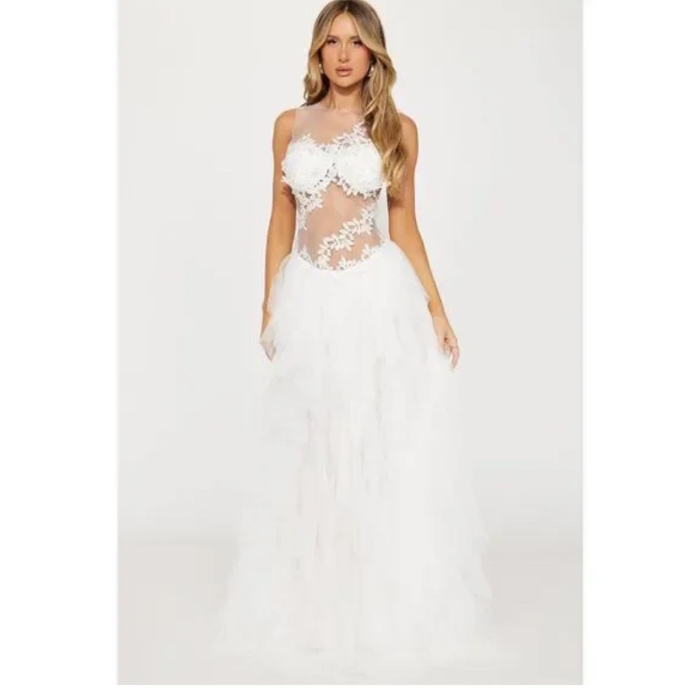 White Tulle Gown Formal